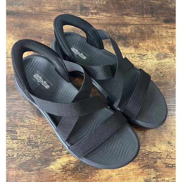 Skechers Shoes - Skechers Women's Sz 10 Hands Free Slip-ins Go Walk Flex Glimmer Sandals Comfort